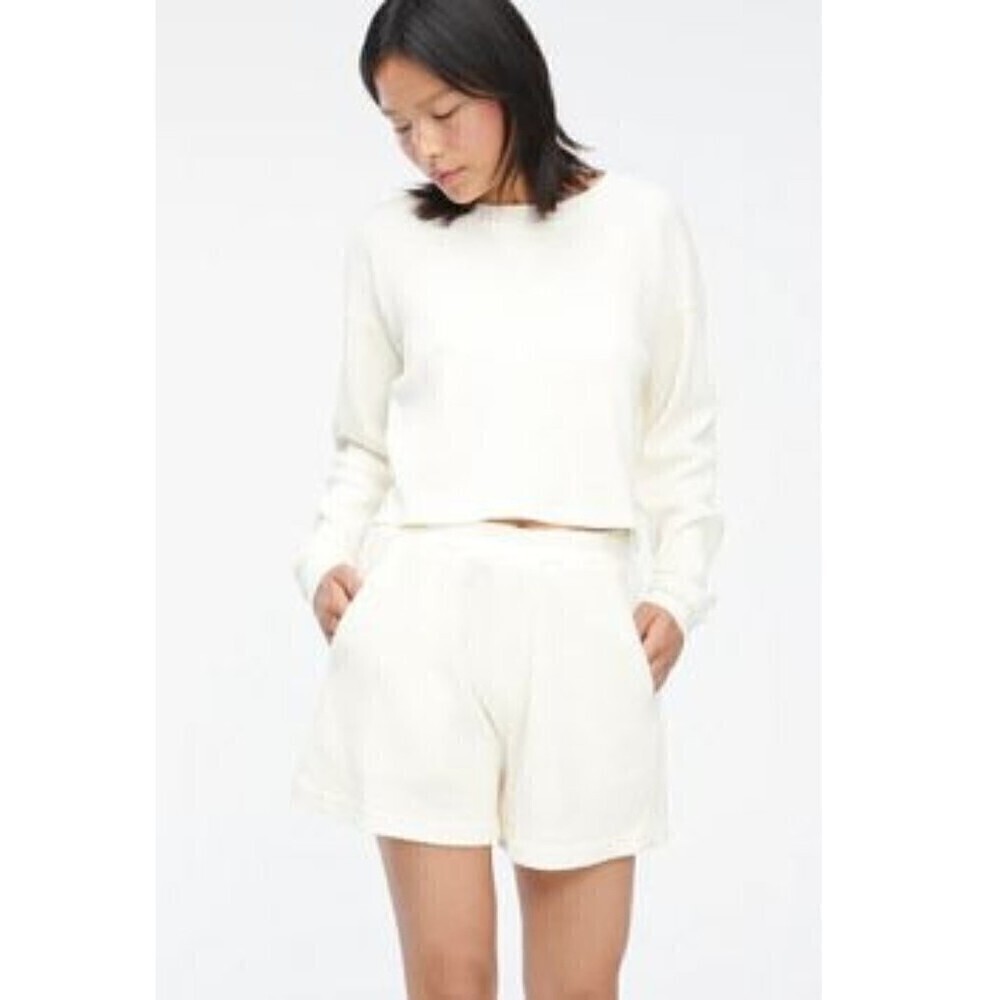 Anthropologie Lacausa Womens Cozy Dakota Shorts Panna Cotta X-Small